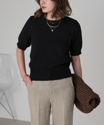 新品❤️ARCHIVIO ブラック 半袖セーター 新品❤️ARCHIVIO ブラック 半袖セーター