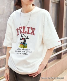 【FELIX】別注 ヴィンテージライク グラフィックロゴ 刺繍半袖Tシャツ/フィリックス