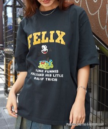 【FELIX】別注 ヴィンテージライク グラフィックロゴ 刺繍半袖Tシャツ/フィリックス