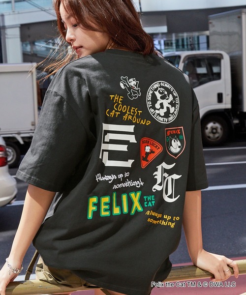 FELIX】別注 ヴィンテージライク グラフィックロゴ 刺繍半袖Tシャツ