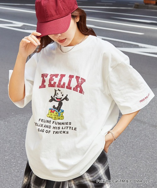 FELIX】別注 ヴィンテージライク グラフィックロゴ 刺繍半袖Tシャツ