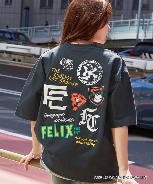 FELIX】別注 ヴィンテージライク グラフィックロゴ 刺繍半袖Tシャツ