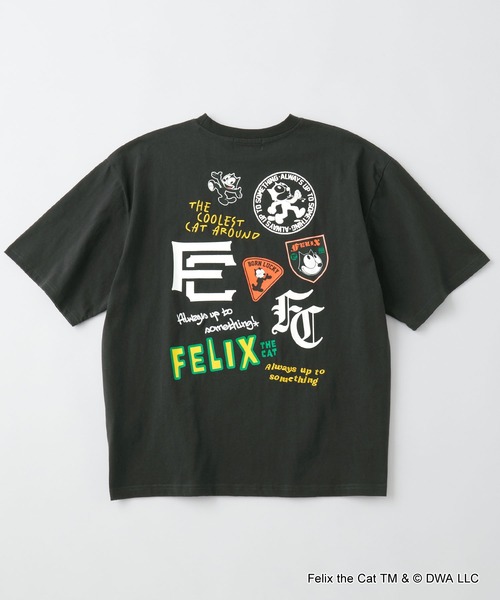 FELIX】別注 ヴィンテージライク グラフィックロゴ 刺繍半袖Tシャツ
