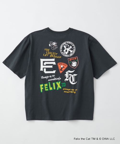 FELIX】別注 ヴィンテージライク グラフィックロゴ 刺繍半袖Tシャツ