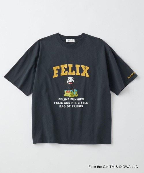 FELIX】別注 ヴィンテージライク グラフィックロゴ 刺繍半袖Tシャツ