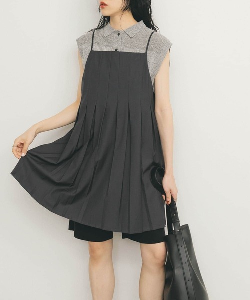 み*ん様 【KBF】タックプリーツミニワンピース/ブラウン/新品/週末まで出品 KBF｜タックプリーツミニワンピース | Rakuten Fashion(楽天