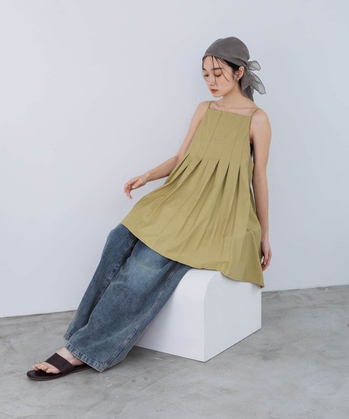 み*ん様 【KBF】タックプリーツミニワンピース/ブラウン/新品/週末まで出品 セール】タックプリーツミニワンピース(ワンピース)|KBF