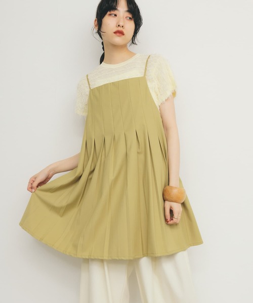 み*ん様 【KBF】タックプリーツミニワンピース/ブラウン/新品/週末まで出品 み*ん様 【KBF】タックプリーツミニワンピース/ブラウン/新品