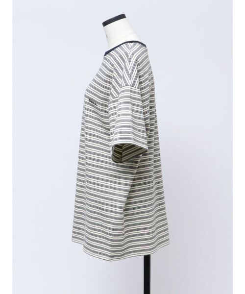VEQUM(VEQUM)の「【VEQUM】HIGH GAUGE BORDER T SHIRT(Tシャツ/カットソー・レディース・ネイビー/グリーン/アイボリー・FREE)」の5枚目の写真