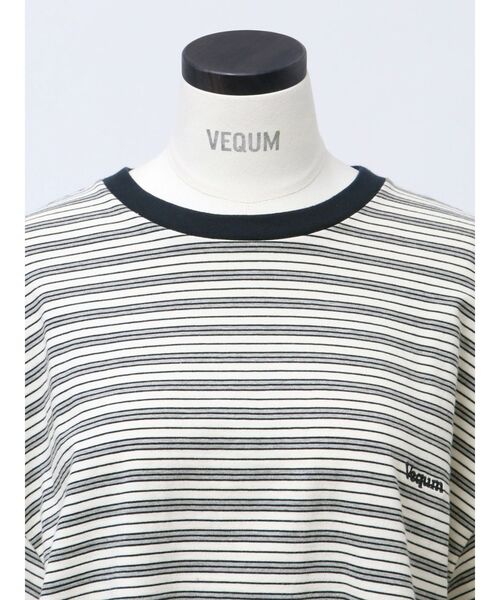 VEQUM(VEQUM)の「【VEQUM】HIGH GAUGE BORDER T SHIRT(Tシャツ/カットソー・レディース・ネイビー/グリーン/アイボリー・FREE)」の11枚目の写真