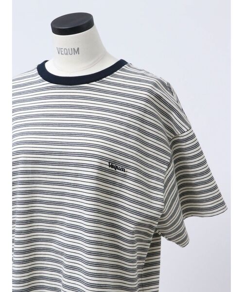 VEQUM(VEQUM)の「【VEQUM】HIGH GAUGE BORDER T SHIRT(Tシャツ/カットソー・レディース・ネイビー/グリーン/アイボリー・FREE)」の12枚目の写真