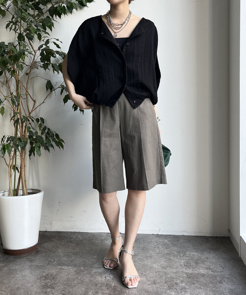 DouDou（ドゥドゥ）の「【WEB限定】リネンライクジレ（ベスト・レディース・オフホワイト/ベージュ/ブラック・FREE）」の13枚目の写真