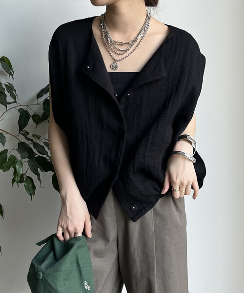 DOUDOU ジレ DouDou ベスト ジレ ダブルメッシュジレ レディース : ZOZOTOWN