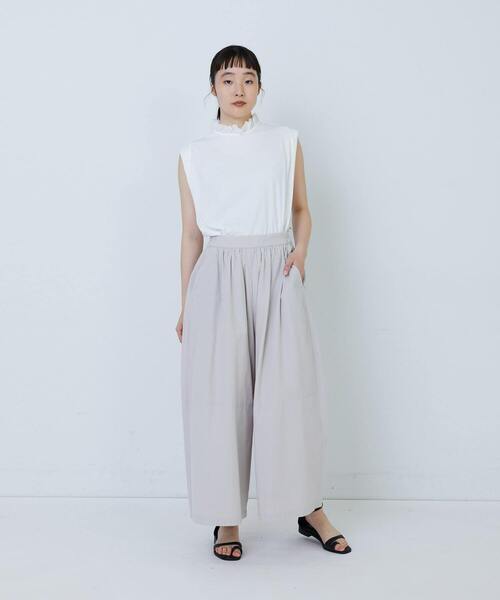 LOISIR（ロワズィール）の「コットンワッシャーローンボトルシルエットパンツ（その他パンツ・レディース・ベージュ・FREE）」の14枚目の写真
