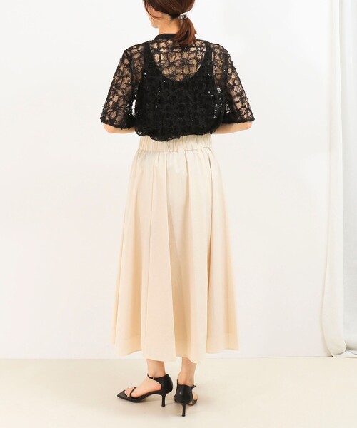 MICO COULIER（ミコクリエ）の「ナイロンストレッチスカート（スカート・レディース・キナリ/ネイビー・38/36）」の15枚目の写真