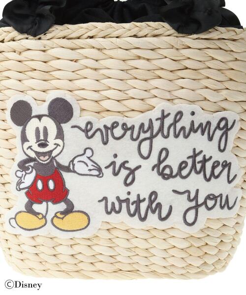 Disney（ディズニー）の「Mickey Mouse/フリルハンドルカゴバッグ（かごバッグ・レディース・ブラック・FREE）」の14枚目の写真