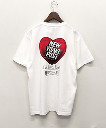 NEW YOAKE POST（ニューヨアケポスト）の「NEW YOAKE POST/ニューヨアケポスト PRINT-T SHIRT It's love， love!（Tシャツ/カットソー）」