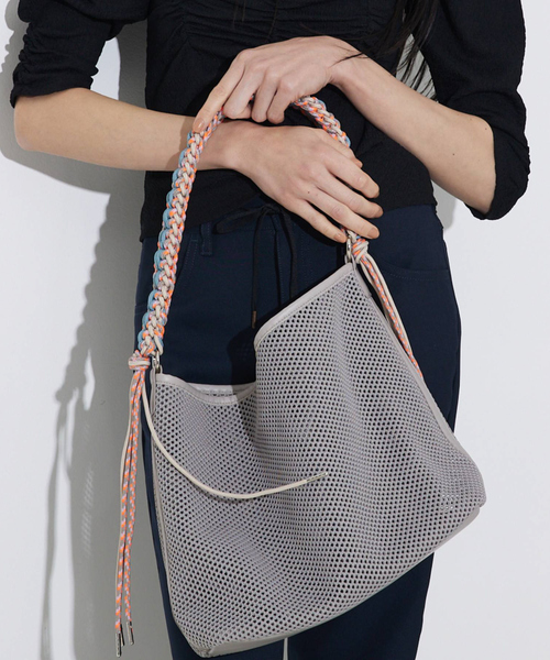 soeur（スール）の「●SOUER/メッシュトート（トートバッグ・レディース・ライトグレー/ブラック・フリー）」の4枚目の写真