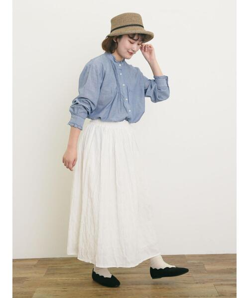 Samansa Mos2（サマンサ モスモス）の「柄アソートギャザースカート（スカート・レディース・オフホワイト/ブラック/ピンク/パープル・F）」の9枚目の写真