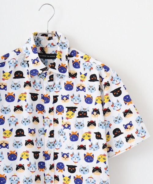 FUNALIVE(ファンアライブ)の「Animal print regular collar short sleeve shirt / アニマルプリント レギュラーカラー半袖シャツ unisex(シャツ/ブラウス・メンズ・グレー/ブラック/カラフル/ブラック系1/ベージュ/ホワイト系1/ホワイト・M/L)」の3枚目の写真