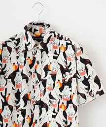 Animal print regular collar short sleeve shirt / アニマルプリント レギュラーカラー半袖シャツ unisex