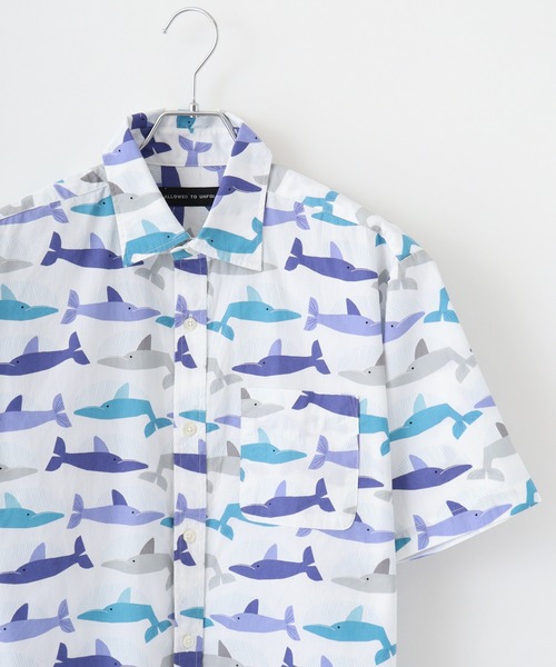 FUNALIVE(ファンアライブ)の「Animal print regular collar short sleeve shirt / アニマルプリント レギュラーカラー半袖シャツ unisex(シャツ/ブラウス・メンズ・グレー/ブラック/カラフル/ブラック系1/ベージュ/ホワイト系1/ホワイト・M/L)」の2枚目の写真
