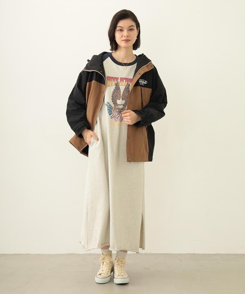 MILKFED.（ミルクフェド）の「EAGLE B/B TEE DRESS（ワンピース・レディース・オートミール/チャコール/ネイビー・ONE SIZE）」の14枚目の写真