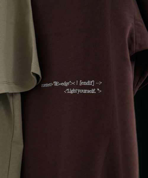 lit（リット）の「Embroidery Loose TEE（Tシャツ/カットソー・レディース・オフホワイト/ダークグリーン/カーキ/ブラウン・FREE）」の13枚目の写真