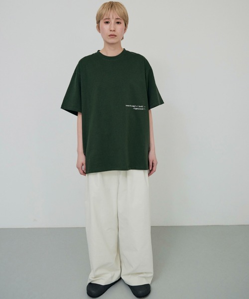 lit（リット）の「Embroidery Loose TEE（Tシャツ/カットソー・レディース・オフホワイト/ダークグリーン/カーキ/ブラウン・FREE）」の22枚目の写真