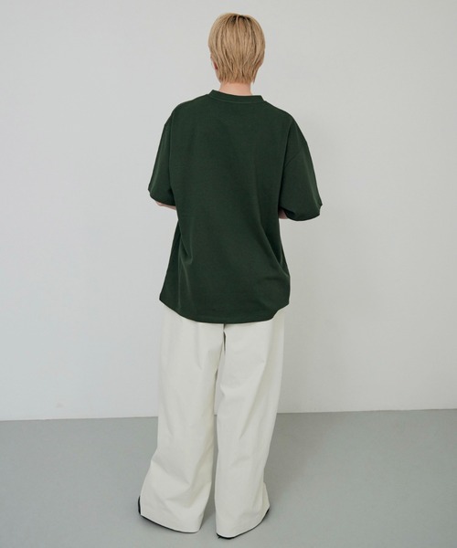 lit（リット）の「Embroidery Loose TEE（Tシャツ/カットソー・レディース・オフホワイト/ダークグリーン/カーキ/ブラウン・FREE）」の20枚目の写真