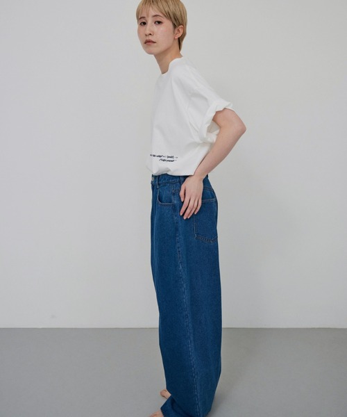 lit（リット）の「Embroidery Loose TEE（Tシャツ/カットソー・レディース・オフホワイト/ダークグリーン/カーキ/ブラウン・FREE）」の5枚目の写真