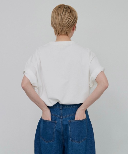 lit（リット）の「Embroidery Loose TEE（Tシャツ/カットソー・レディース・オフホワイト/ダークグリーン/カーキ/ブラウン・FREE）」の9枚目の写真