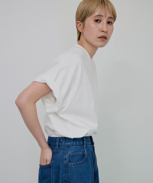 lit（リット）の「Embroidery Loose TEE（Tシャツ/カットソー・レディース・オフホワイト/ダークグリーン/カーキ/ブラウン・FREE）」の10枚目の写真