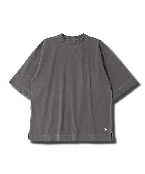 jiggys shop(ジギーズショップ)の「フェードピグメント加工 ワンポイント刺繍 5分袖Tシャツ(Tシャツ/カットソー・メンズ・ブラック系その他/グレー系その他/ブルー系その他/イエロー系その他・MEDIUM/LARGE/X-LARGE)」の8枚目の写真