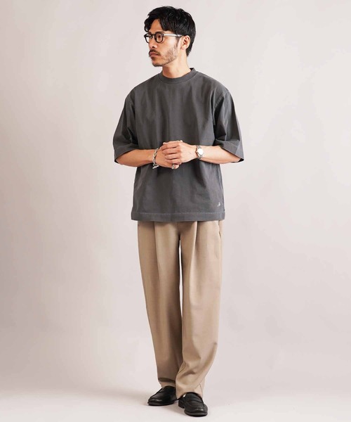 jiggys shop(ジギーズショップ)の「フェードピグメント加工 ワンポイント刺繍 5分袖Tシャツ(Tシャツ/カットソー・メンズ・ブラック系その他/グレー系その他/ブルー系その他/イエロー系その他・MEDIUM/LARGE/X-LARGE)」の7枚目の写真