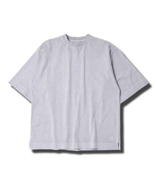 jiggys shop(ジギーズショップ)の「フェードピグメント加工 ワンポイント刺繍 5分袖Tシャツ(Tシャツ/カットソー・メンズ・ブラック系その他/グレー系その他/ブルー系その他/イエロー系その他・MEDIUM/LARGE/X-LARGE)」の6枚目の写真