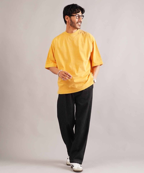 jiggys shop(ジギーズショップ)の「フェードピグメント加工 ワンポイント刺繍 5分袖Tシャツ(Tシャツ/カットソー・メンズ・ブラック系その他/グレー系その他/ブルー系その他/イエロー系その他・MEDIUM/LARGE/X-LARGE)」の22枚目の写真