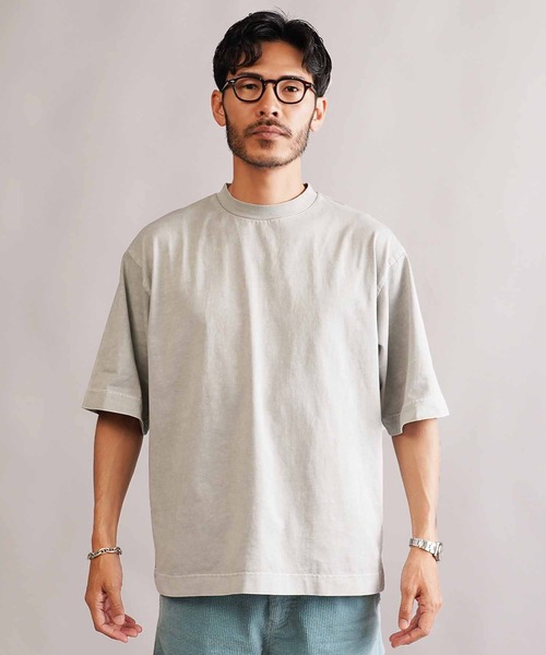 jiggys shop(ジギーズショップ)の「フェードピグメント加工 ワンポイント刺繍 5分袖Tシャツ(Tシャツ/カットソー・メンズ・ブラック系その他/グレー系その他/ブルー系その他/イエロー系その他・MEDIUM/LARGE/X-LARGE)」の21枚目の写真