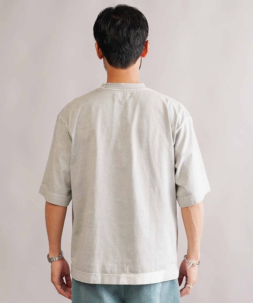 jiggys shop(ジギーズショップ)の「フェードピグメント加工 ワンポイント刺繍 5分袖Tシャツ(Tシャツ/カットソー・メンズ・ブラック系その他/グレー系その他/ブルー系その他/イエロー系その他・MEDIUM/LARGE/X-LARGE)」の19枚目の写真