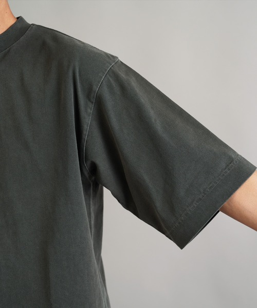 jiggys shop(ジギーズショップ)の「フェードピグメント加工 ワンポイント刺繍 5分袖Tシャツ(Tシャツ/カットソー・メンズ・ブラック系その他/グレー系その他/ブルー系その他/イエロー系その他・MEDIUM/LARGE/X-LARGE)」の13枚目の写真