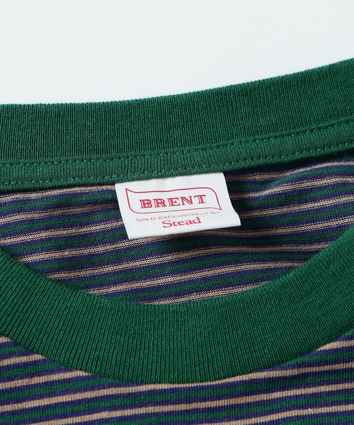 JOURNAL STANDARD J.S HOMESTEAD(ジャーナルスタンダードホームステッド)の「BRENT / ブレント 別注 ボーダー ポケット Tシャツ(Tシャツ/カットソー・メンズ・ネイビー/ライトグリーン/アイボリー・MEDIUM/LARGE)」の8枚目の写真