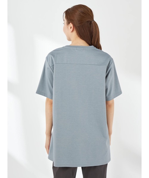 McGREGOR(マックレガー)の「【接触冷感】タックロングTシャツ(Tシャツ/カットソー・レディース・ダークブラウン/ネイビー/ブルー系その他2・M/L)」の6枚目の写真