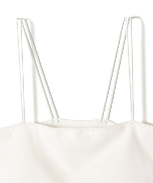 SHIPS(シップス)の「〈接触冷感〉ベア フライス カップ付 2ストラップ キャミ(キャミソール・レディース・オフホワイト/ブラック・ONE SIZE)」の10枚目の写真