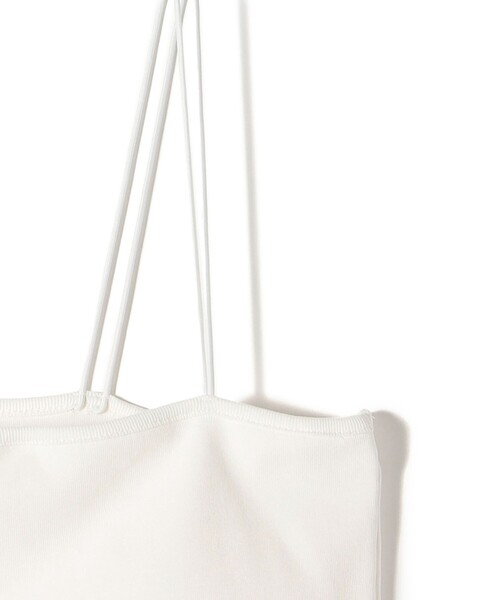 SHIPS(シップス)の「〈接触冷感〉ベア フライス カップ付 2ストラップ キャミ(キャミソール・レディース・オフホワイト/ブラック・ONE SIZE)」の11枚目の写真