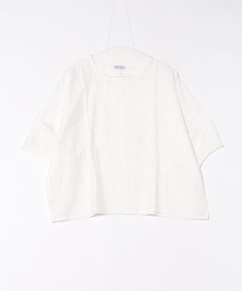 BLANC FICELLE(ブランフィセル)の「リラクシーシアー ブラウス(七分袖・ドルマンスリーブ)(シャツ/ブラウス・レディース・ホワイト/ベージュ/オレンジ/パープル/ブラック/グレイッシュブルー・M/L/XL)」の20枚目の写真