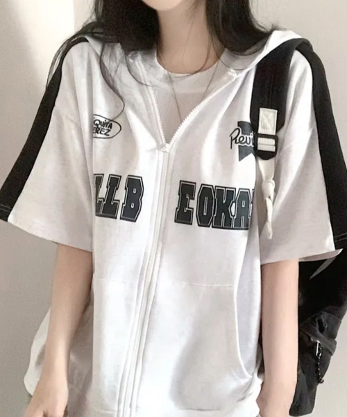 38 半袖パーカー❤️ 半袖パーカー tパーカー big[品番：OCGW0001215]｜ONE 4 PREMIUM