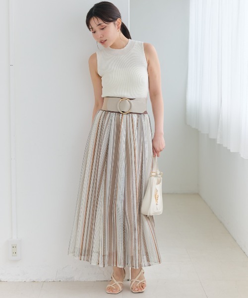 AND COUTURE（アンドクチュール）の「ラメノースリトップス（ニット/セーター・レディース・オフホワイト/ベージュ/ピンク/ライトグレー/ブラック・FREE）」の20枚目の写真