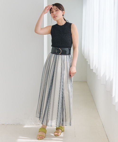 AND COUTURE（アンドクチュール）の「ラメノースリトップス（ニット/セーター・レディース・オフホワイト/ベージュ/ピンク/ライトグレー/ブラック・FREE）」の16枚目の写真