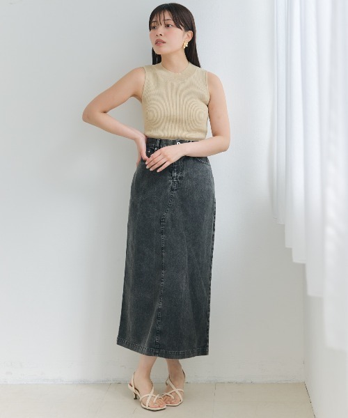 AND COUTURE（アンドクチュール）の「ラメノースリトップス（ニット/セーター・レディース・オフホワイト/ベージュ/ピンク/ライトグレー/ブラック・FREE）」の10枚目の写真