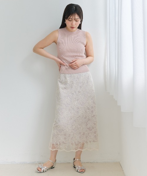 AND COUTURE（アンドクチュール）の「ラメノースリトップス（ニット/セーター・レディース・オフホワイト/ベージュ/ピンク/ライトグレー/ブラック・FREE）」の13枚目の写真